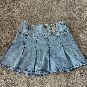 Abercrombie Kids Blue Denim Skater Skirt